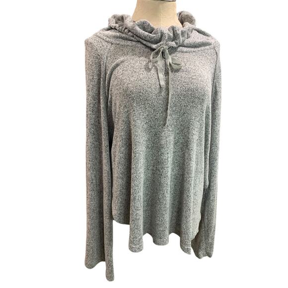 XXL Gilligan & O'Malley Sleepwear Womens Gray Shirt Cowl Drawstring Neck - Picture 1 of 10